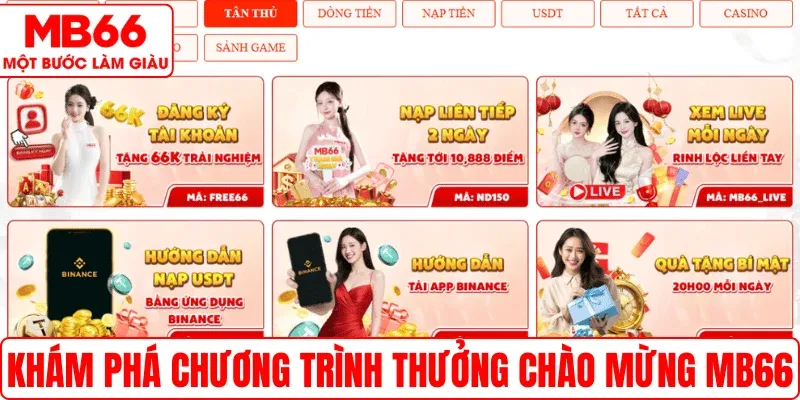 Khám phá chương trình thưởng chào mừng MB66
