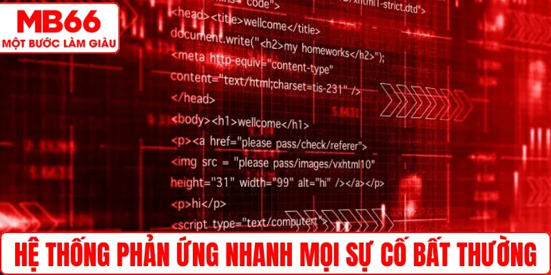 Hệ thống phản ứng nhanh mọi sự cố bất thường