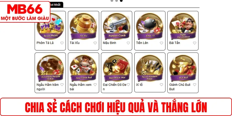 Chia sẻ cách chơi hiệu quả và thắng lớn