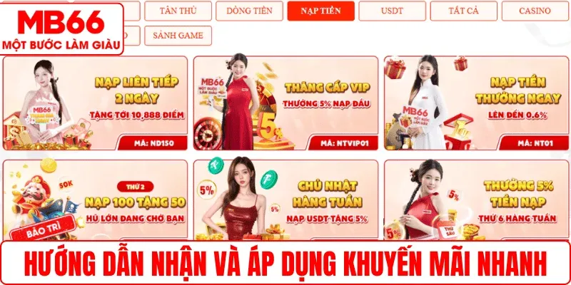 Hướng dẫn nhận và áp dụng khuyến mãi nhanh